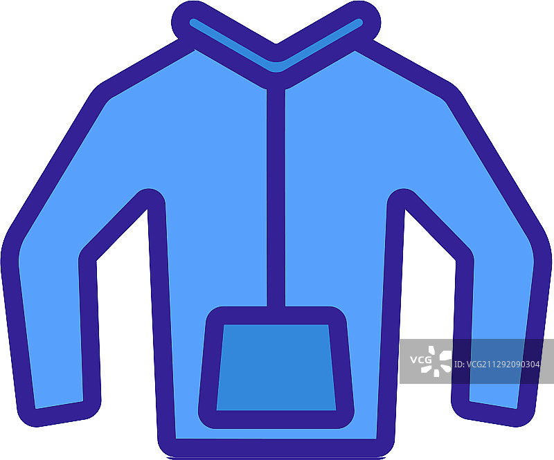 连帽衫图标隔离轮廓符号图片素材