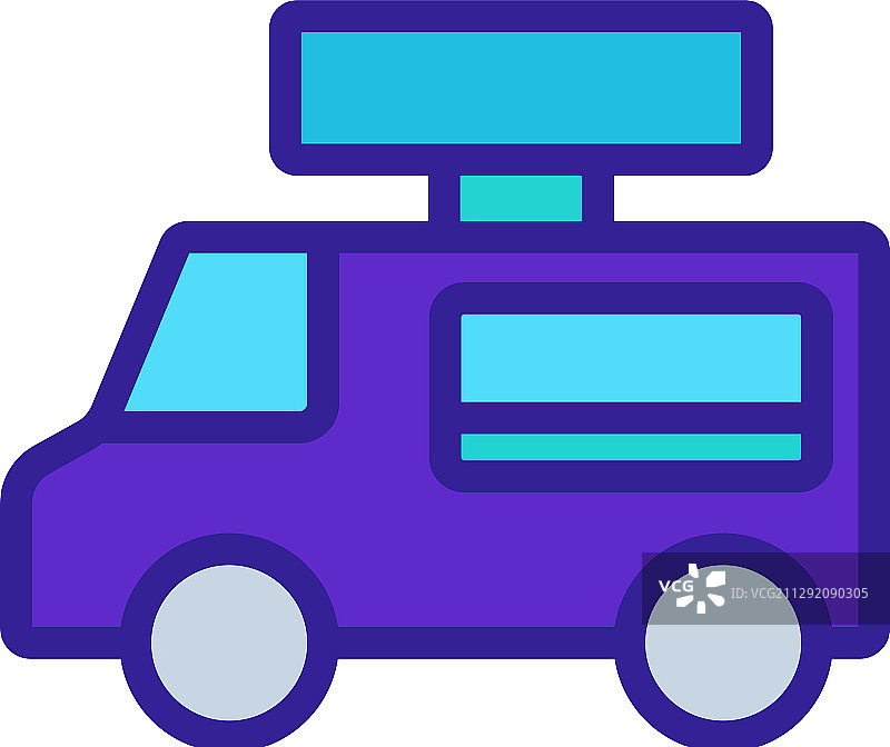 餐车轮廓图标图片素材