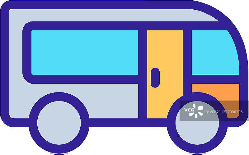 餐车轮廓图标图片素材