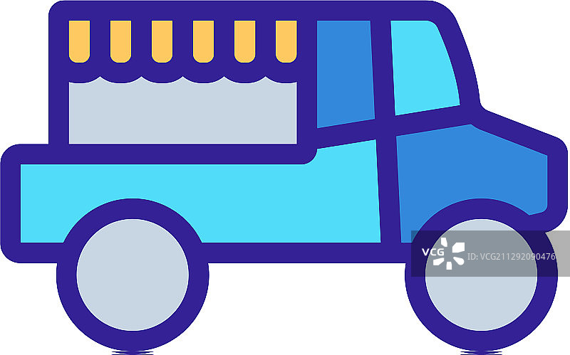 餐车轮廓图标图片素材