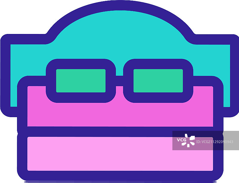 床图标轮廓符号图片素材