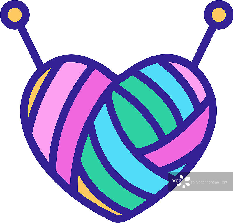 针织图标隔离轮廓符号图片素材