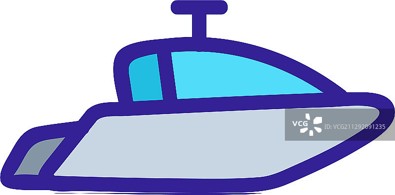 游艇图标隔离轮廓符号图片素材