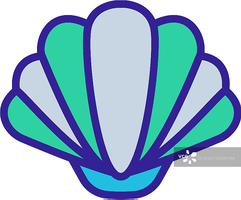 贝壳轮廓符号图标图片素材