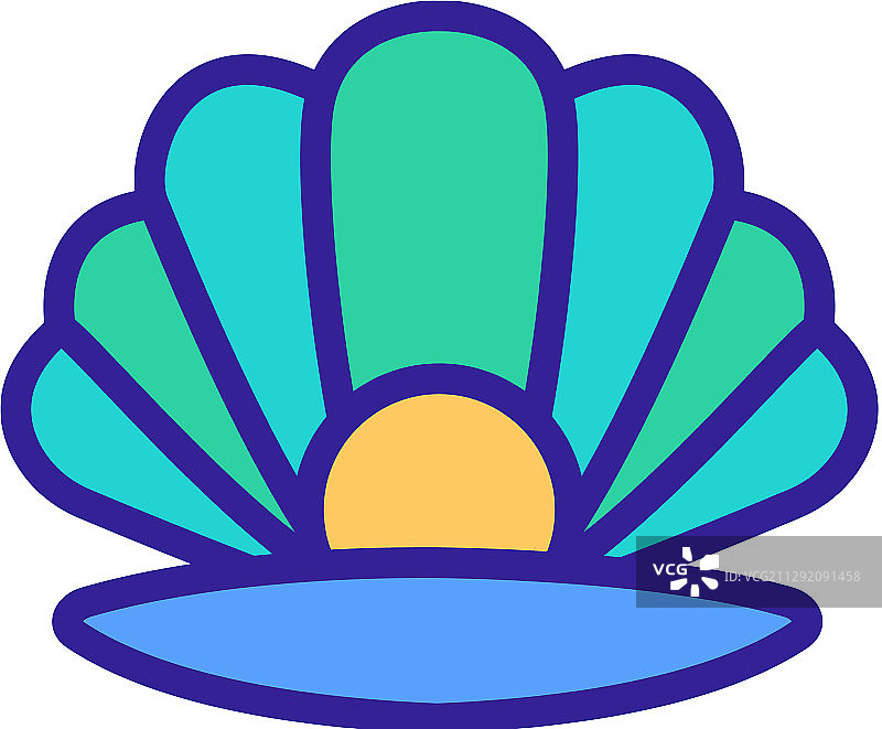 贝壳轮廓符号图标图片素材