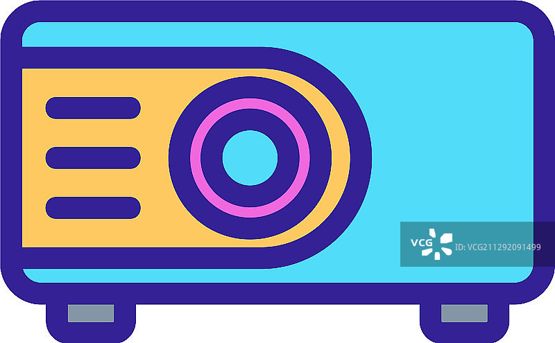 投影仪轮廓符号图标图片素材