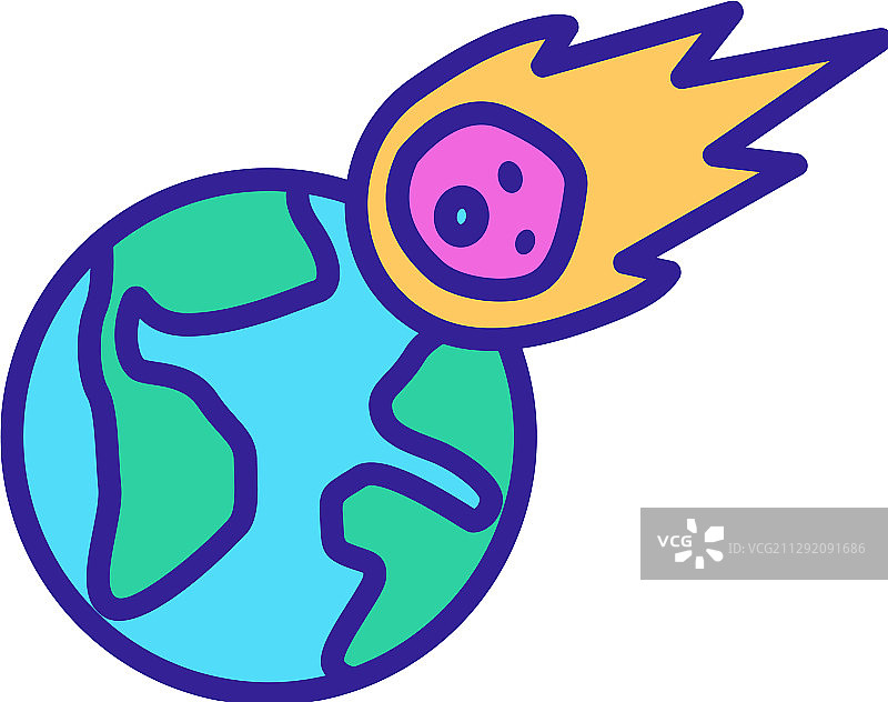 陨石图标轮廓图片素材