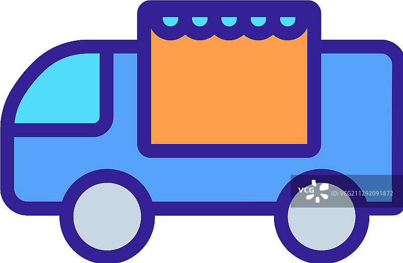 餐车轮廓图标图片素材