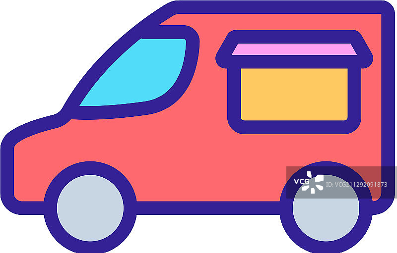 餐车轮廓图标图片素材