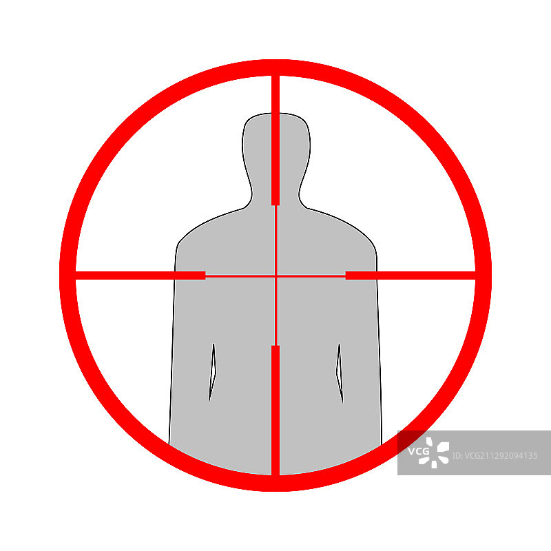 狙击镜十字线男人剪影图片素材