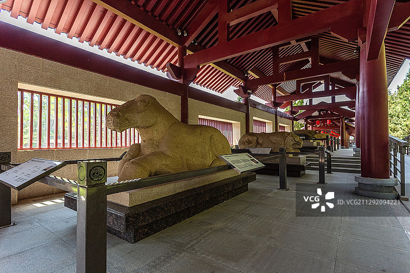 茂陵博物馆文物展示长廊图片素材