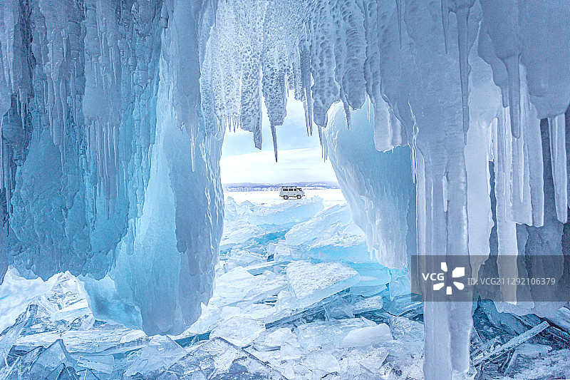 蓝冰洞图片素材