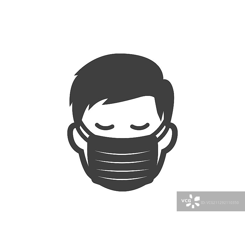戴防护面罩的男人图标图片素材