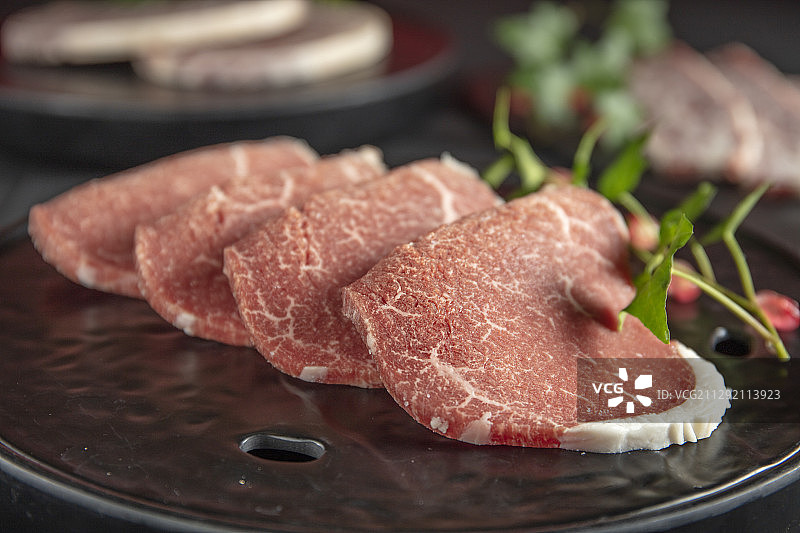 火锅雪花西冷牛肉图片素材