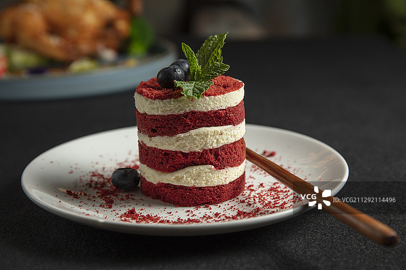红丝绒蛋糕图片素材
