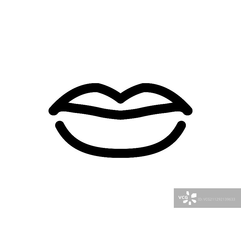 嘴唇线条图标网站标志图片素材