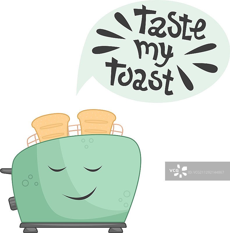 有趣的文字烤面包机-品尝我的吐司图片素材