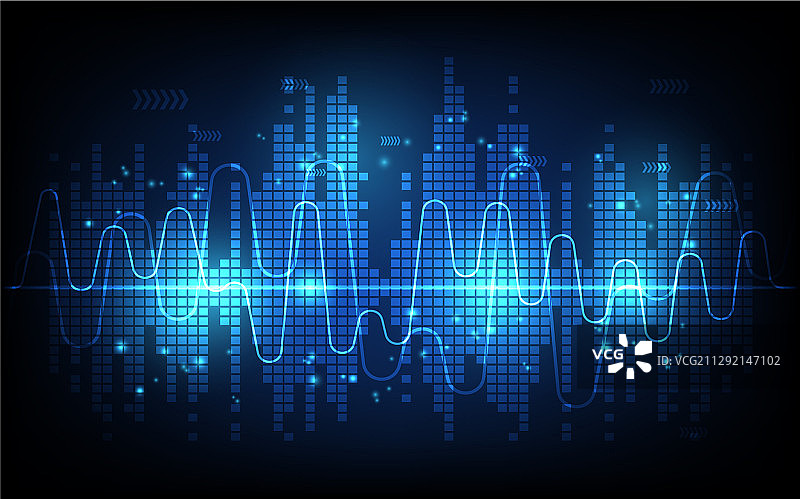 声波节奏背景技术概念图片素材