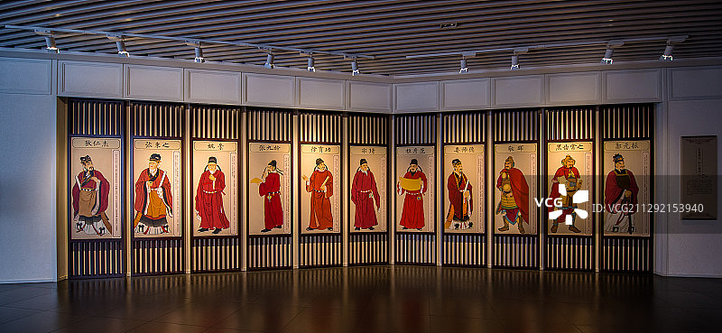 唐朝名臣彩色画像图片素材