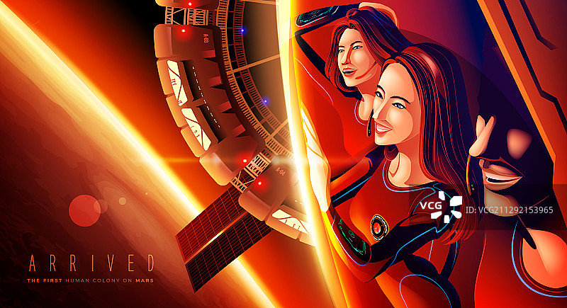 人类在火星上的第一个殖民地图片素材