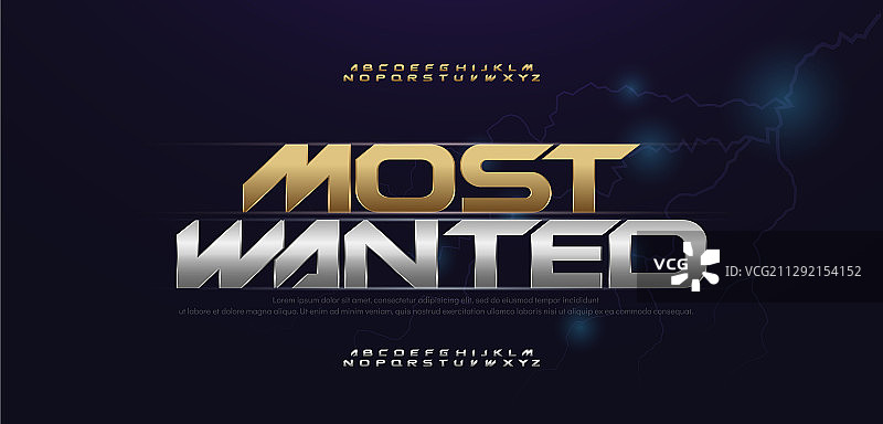 现代运动风斜体金色字体图片素材