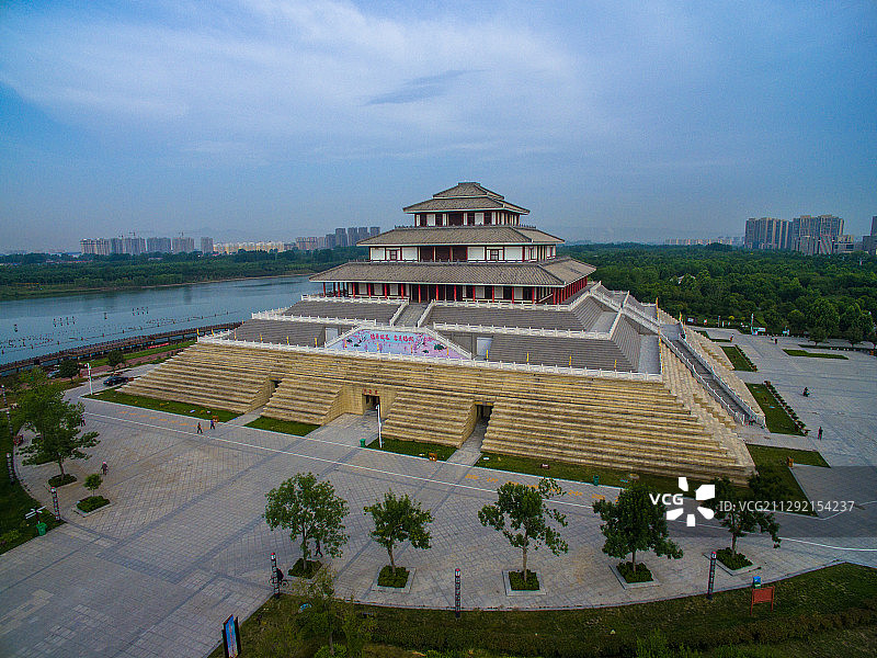 航拍商朝鹿台阁图片素材