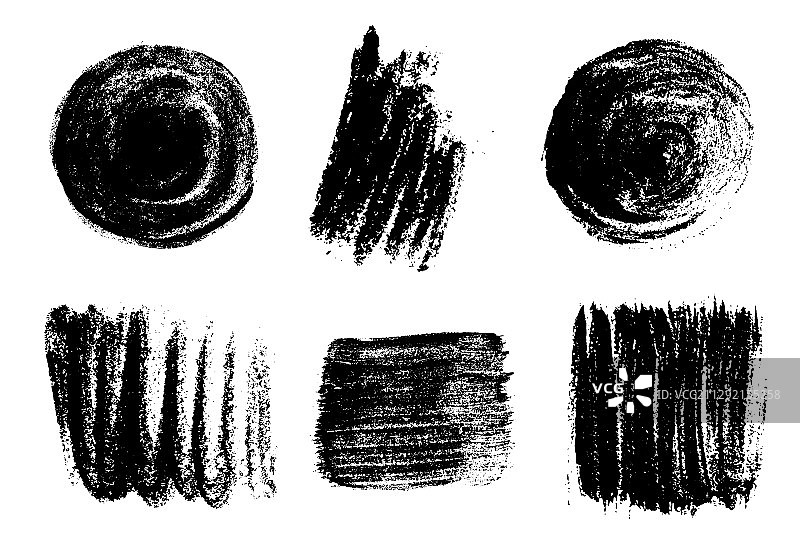 白色背景上的黑色笔触图片素材