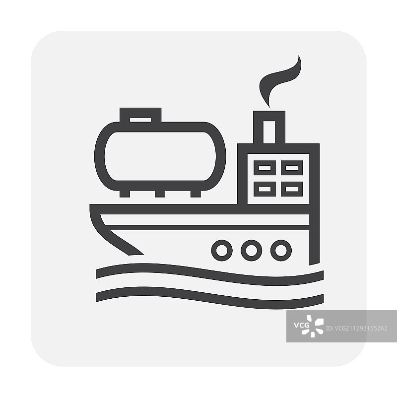 黑色油轮图标图片素材