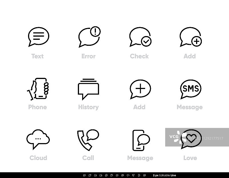 聊天对话框图标历史电话消息图片素材