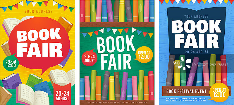 书展海报活动邀请书架书籍图片素材