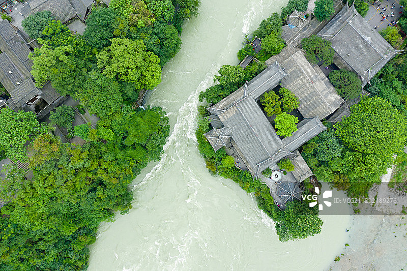 都江堰宝瓶口图片素材