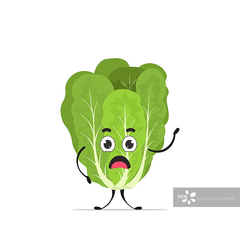 卡通生菜蔬菜吉祥物图片素材