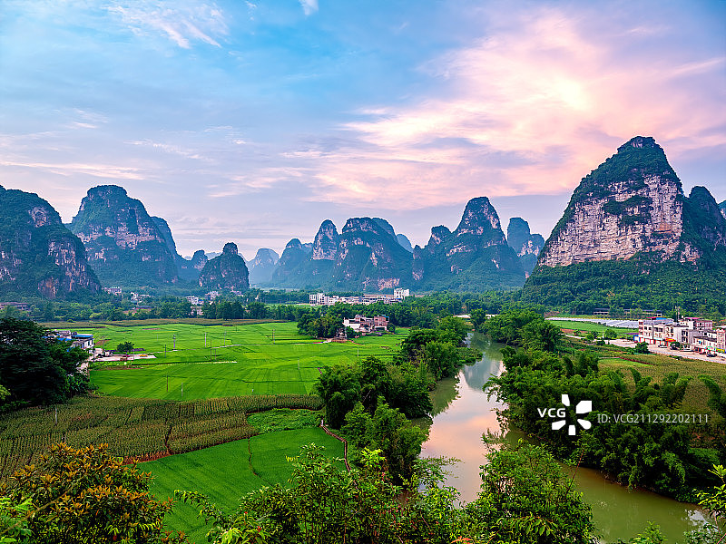 广西明仕田园图片素材