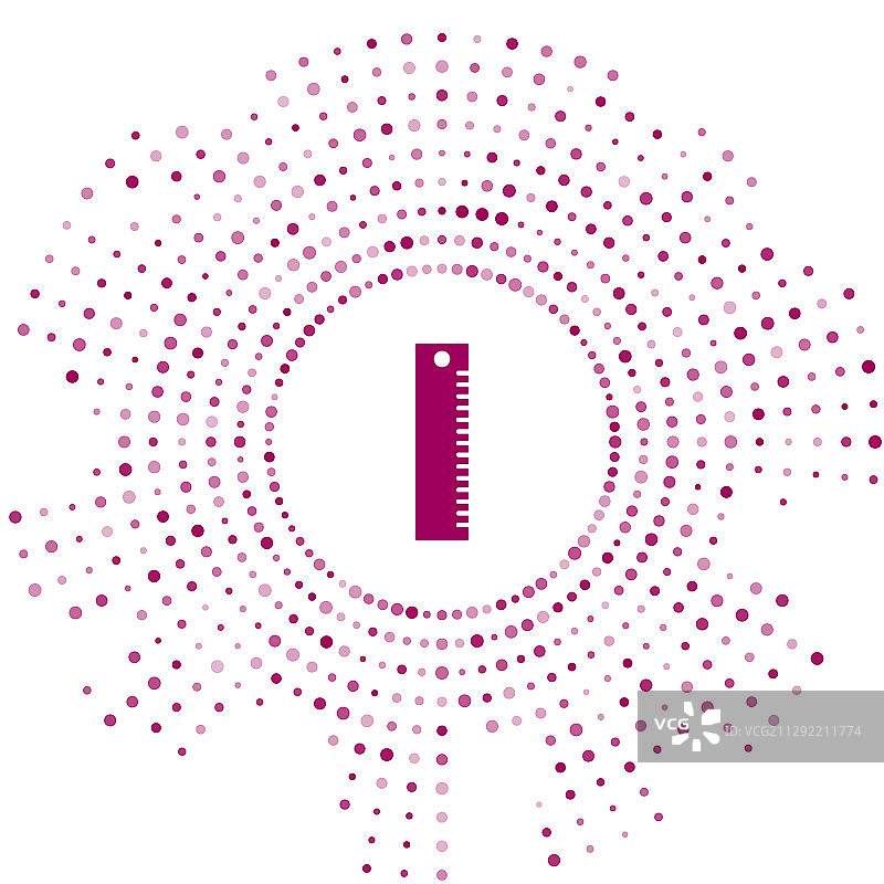 白色背景上的紫色尺子图标图片素材