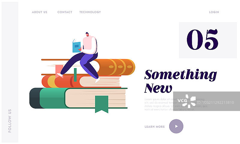 准备考试的年轻男学生图片素材