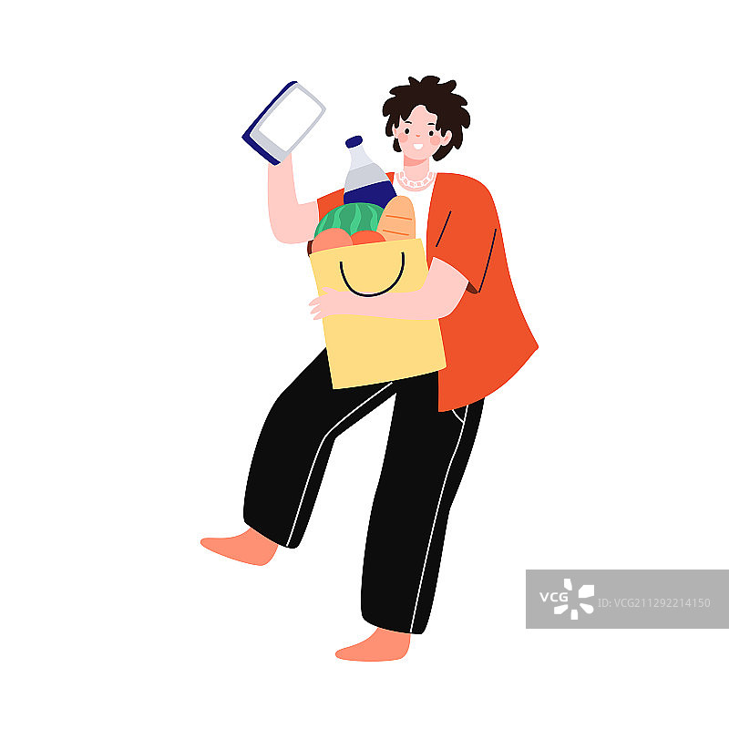 卡通购物节双十一双十二电商促销活动礼包年终大促矢量插画图片素材