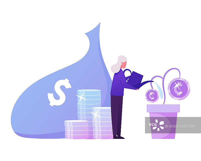 老年女性用盆子浇钱树图片素材