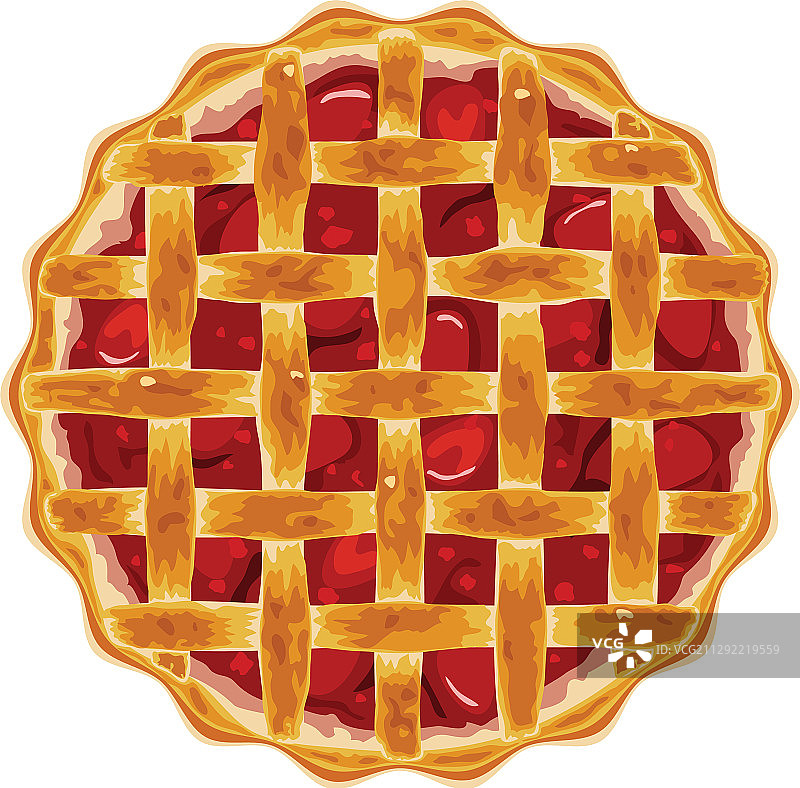 自制水果浆果派图片素材