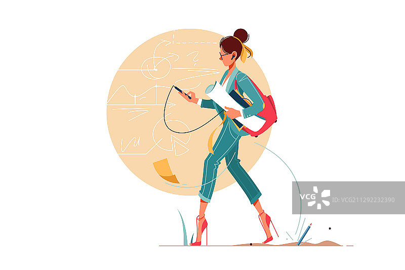 即将工作的年轻有魅力的女商人图片素材