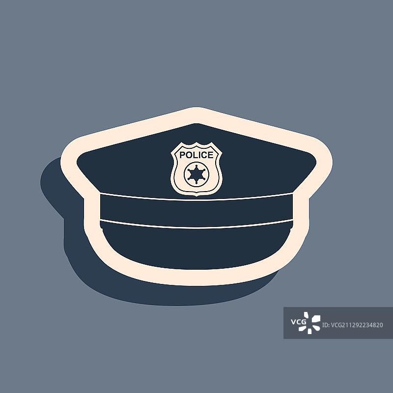 黑色帽徽警帽图标图片素材