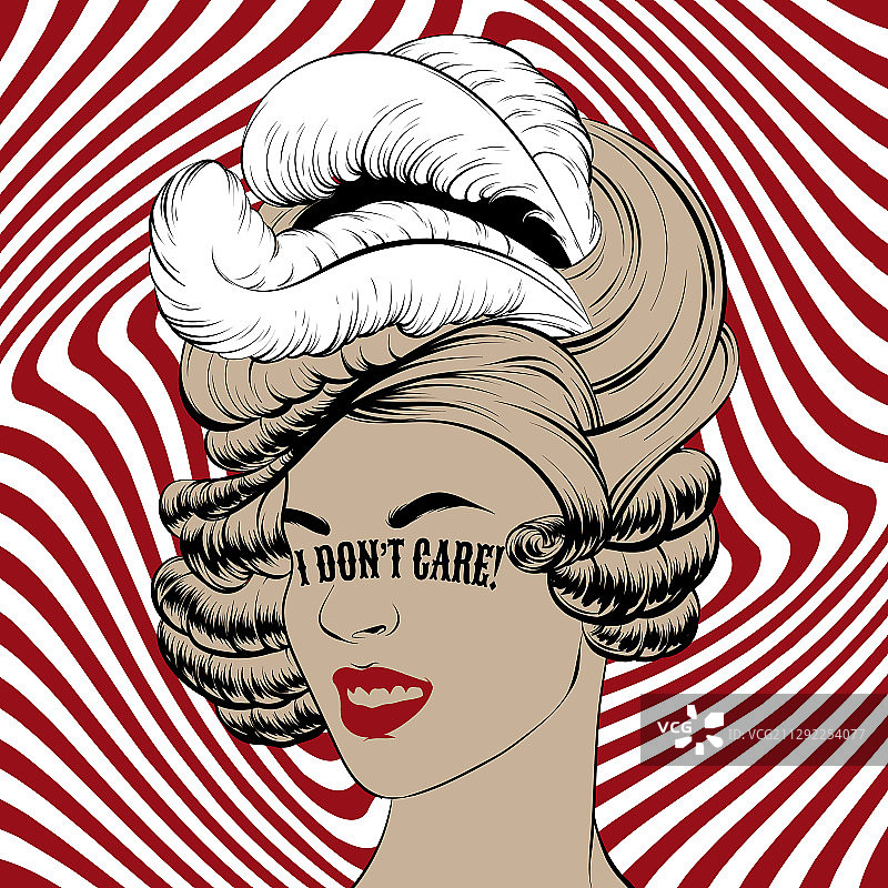 手绘女王：我不在乎图片素材