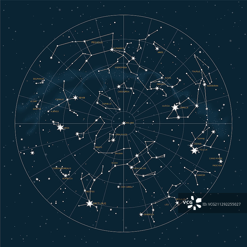 北半球星图图片素材