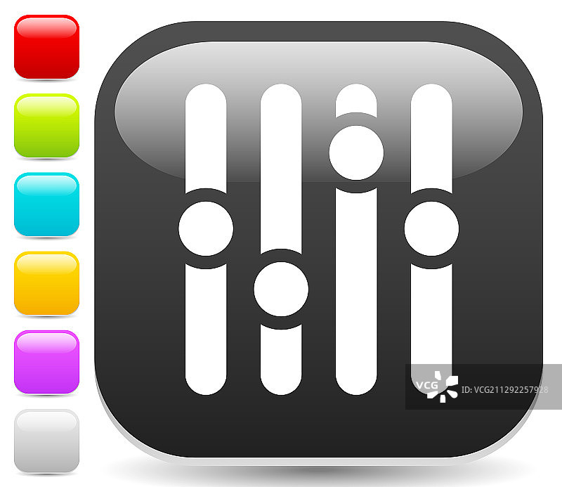 带有调节器符号的控制面板图标图片素材