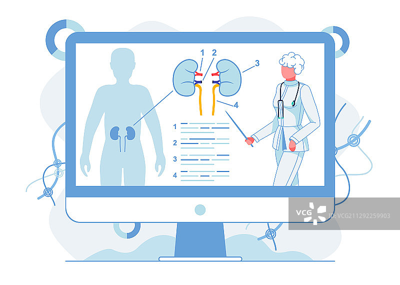 人类肾脏功能研究图片素材