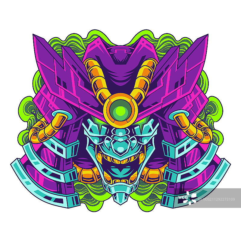 鬼头吉祥物Logo设计图片素材