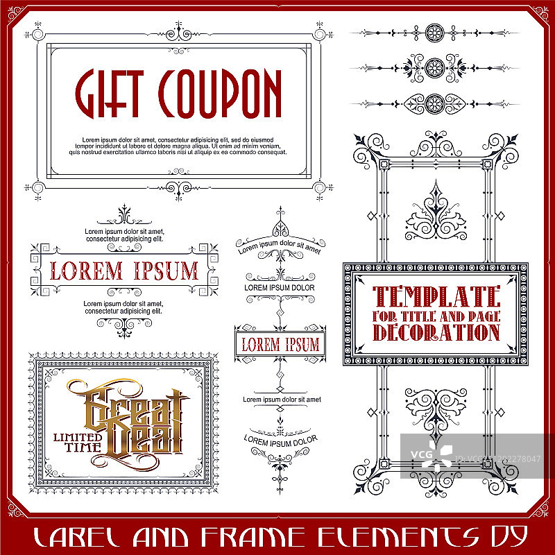 书法设计元素和页面装饰图片素材