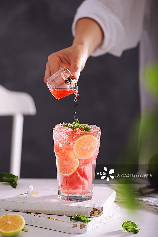西瓜鸡尾酒～图片素材