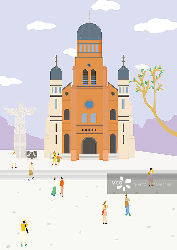 全州韩屋村全洞圣堂景观图片素材