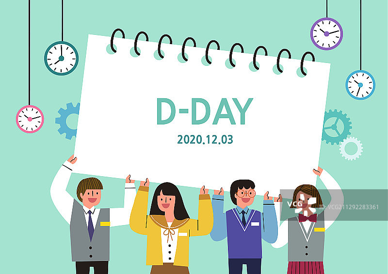 教育：学校、学生、病毒、笔记本、速写本、时钟、校服、SAT、考生图片素材