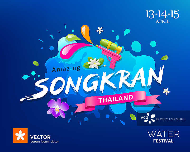 泰国泼水节旅行图片素材